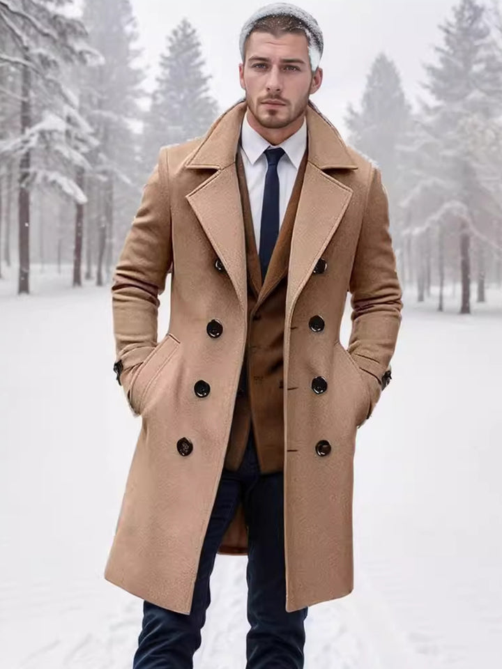 Herren eleganter Woll-Mantel Aliams