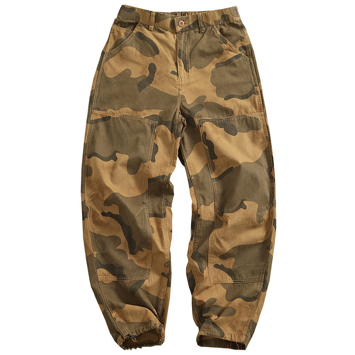 Herren Cargohose im stylischen Camouflage-Design mit elastischem Bund und praktischen Taschen Aliams