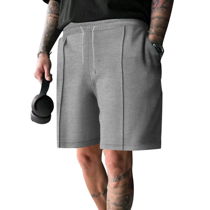 Herren atmungsaktive Fitness-Shorts mit elastischem Bund und Seitentaschen Aliams
