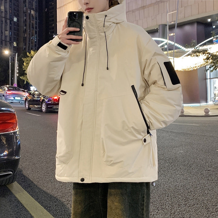 Herren stilvolle und funktionale Winterjacke mit großzügigem Schnitt und praktischen Taschen Aliams