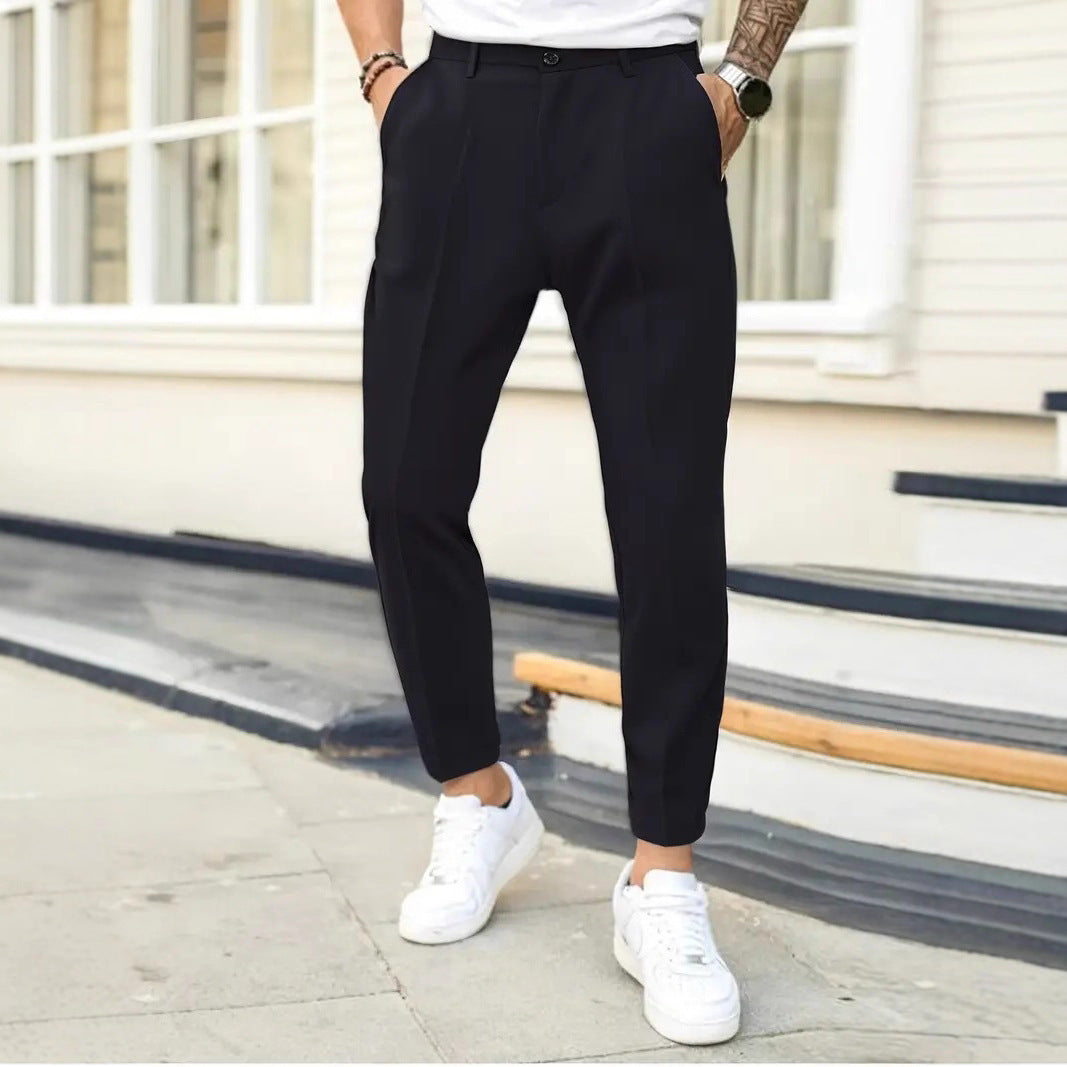 Herren Elegante Baumwoll-Hose mit schmalem Schnitt Aliams