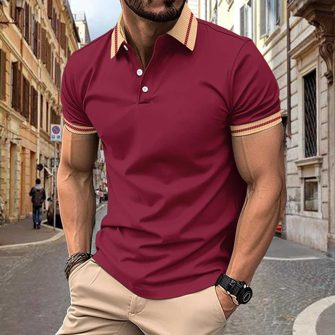 Stylisches Performance-Polo für Herren mit kontrastierenden Kragen Aliams