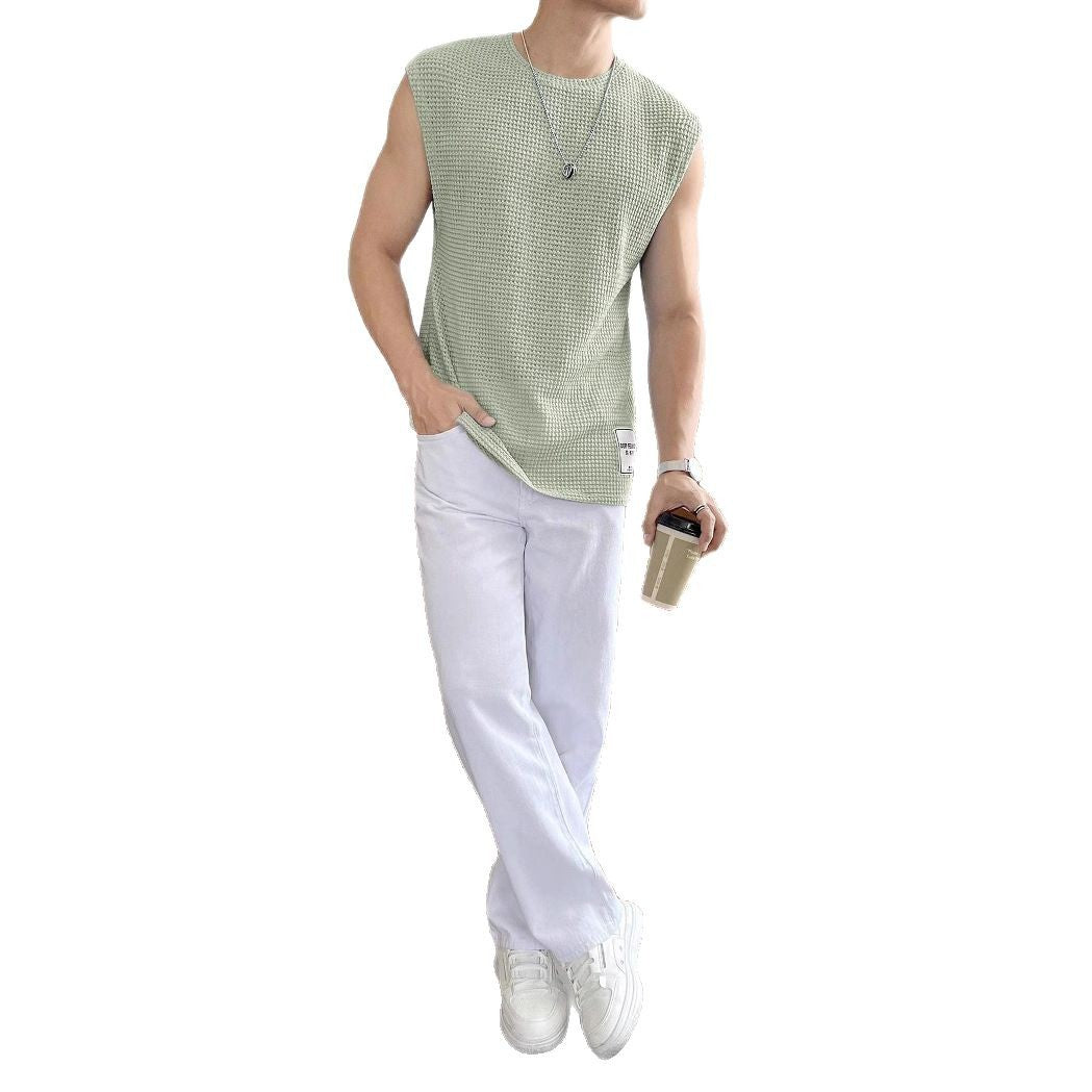 Herren ärmelloses Struktur-T-Shirt Aliams