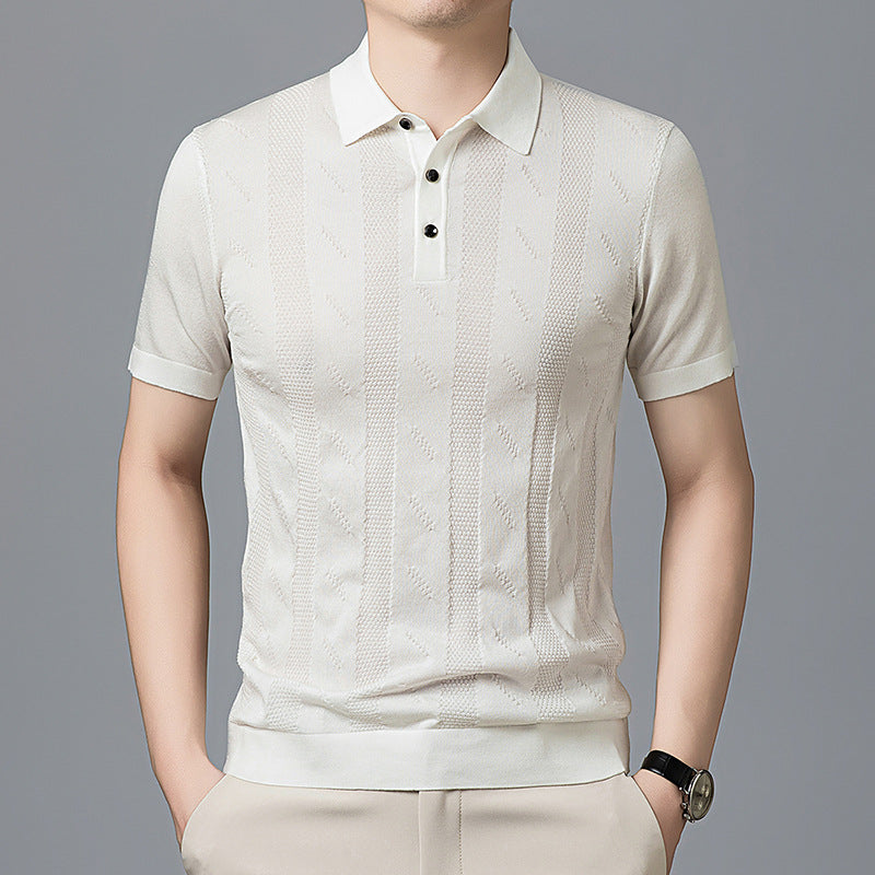 Herren Poloshirt mit strukturiertem Design von Aliams