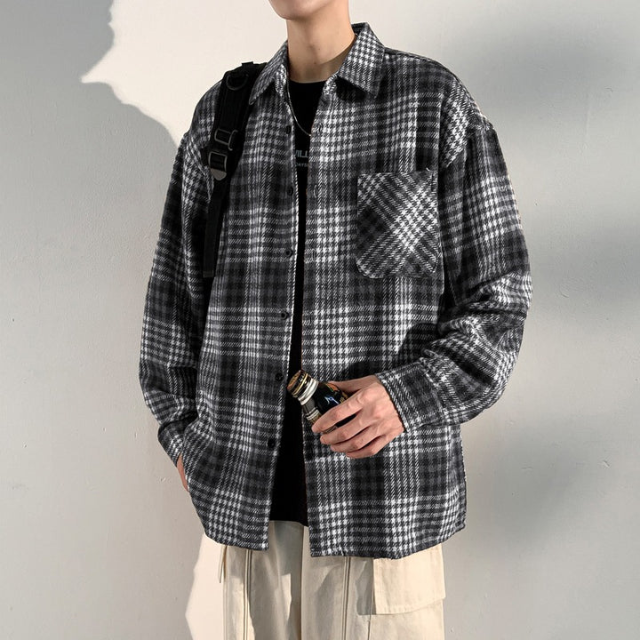 Herren Karierte Überhemd Jacke Aliams