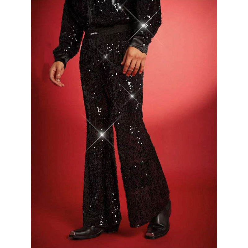 Herren Funkelnde Pailletten-Hose Aliams