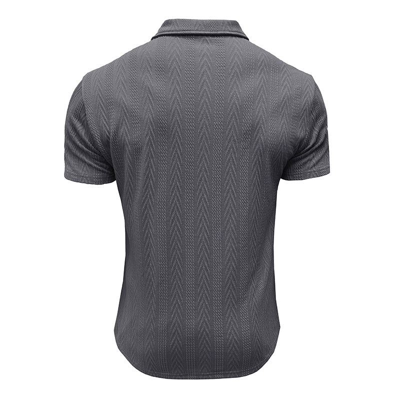 Herren Stilvolles kurzärmliges Poloshirt mit strukturiertem Design Aliams