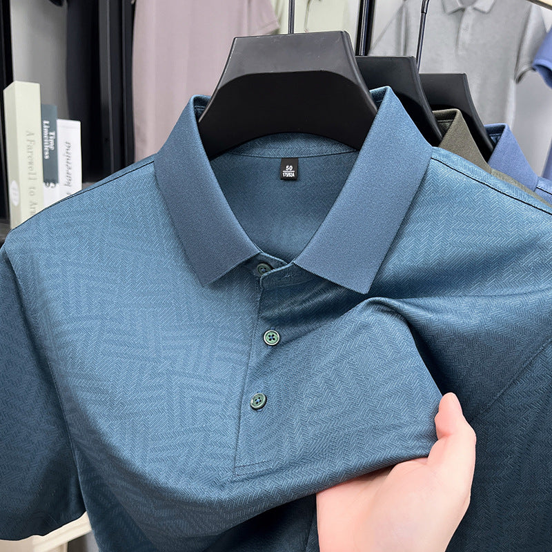 Herren sportliches Poloshirt mit modernem grafischen Muster Aliams