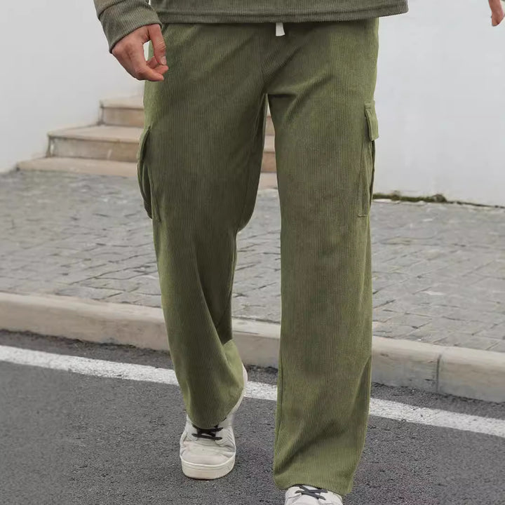 Herren Cargo-Hose mit praktischem Kordelzug und seitlichen Taschen Aliams
