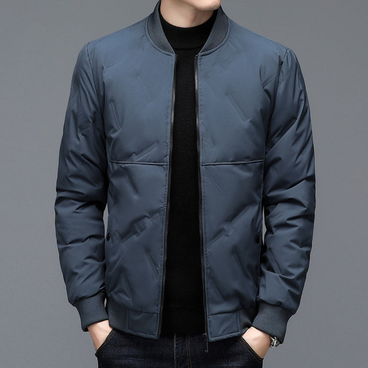 Herren Stepp-Bomberjacke mit hohem Kragen und reflektierenden Details Aliams