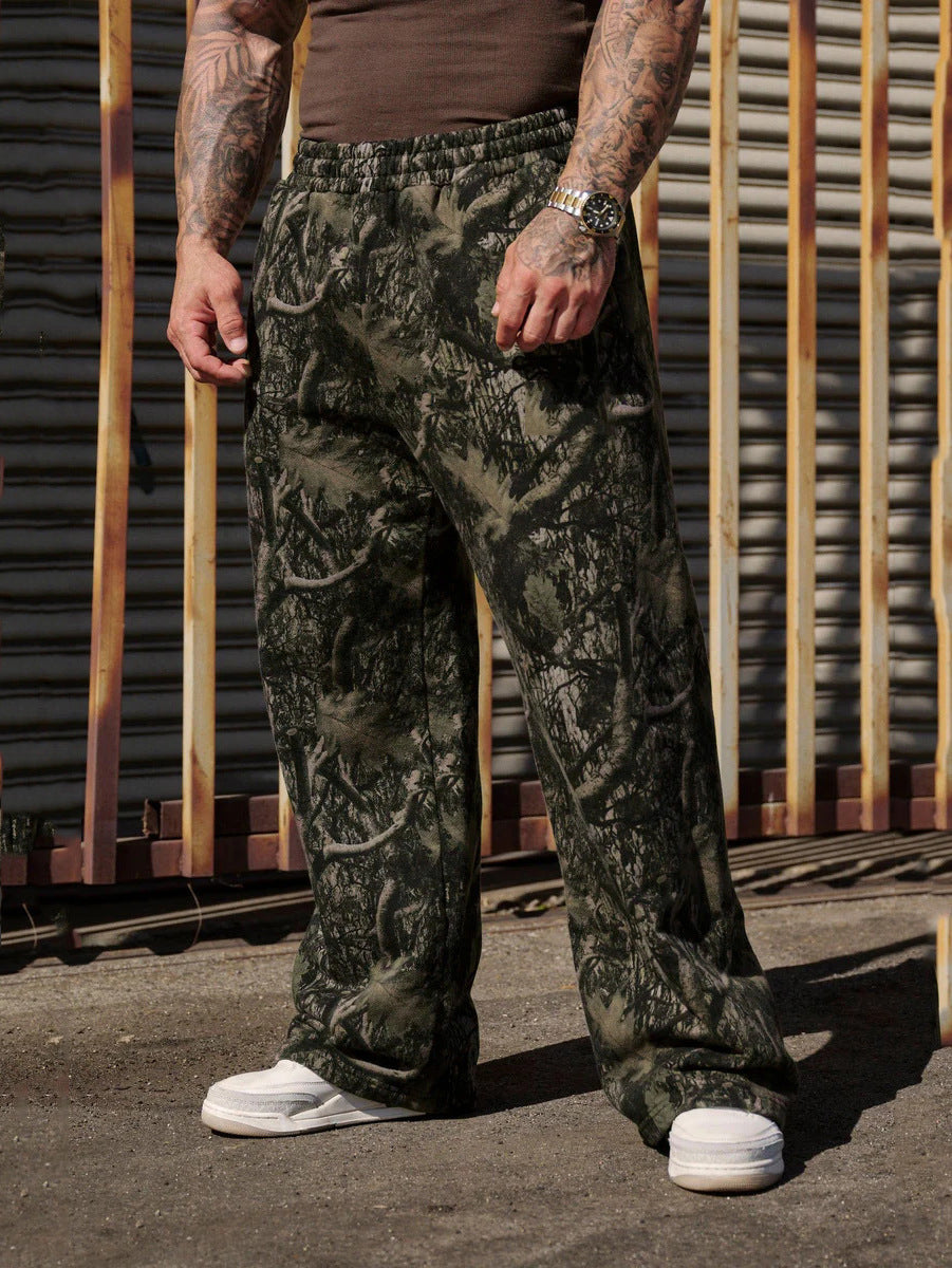 Herren Cargohose im lässigen Camouflage-Look mit praktischem Elastikbund Aliams
