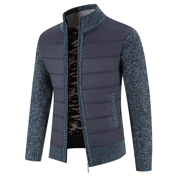 Herren gesteppte Jacke mit modischem Strickarm Aliams