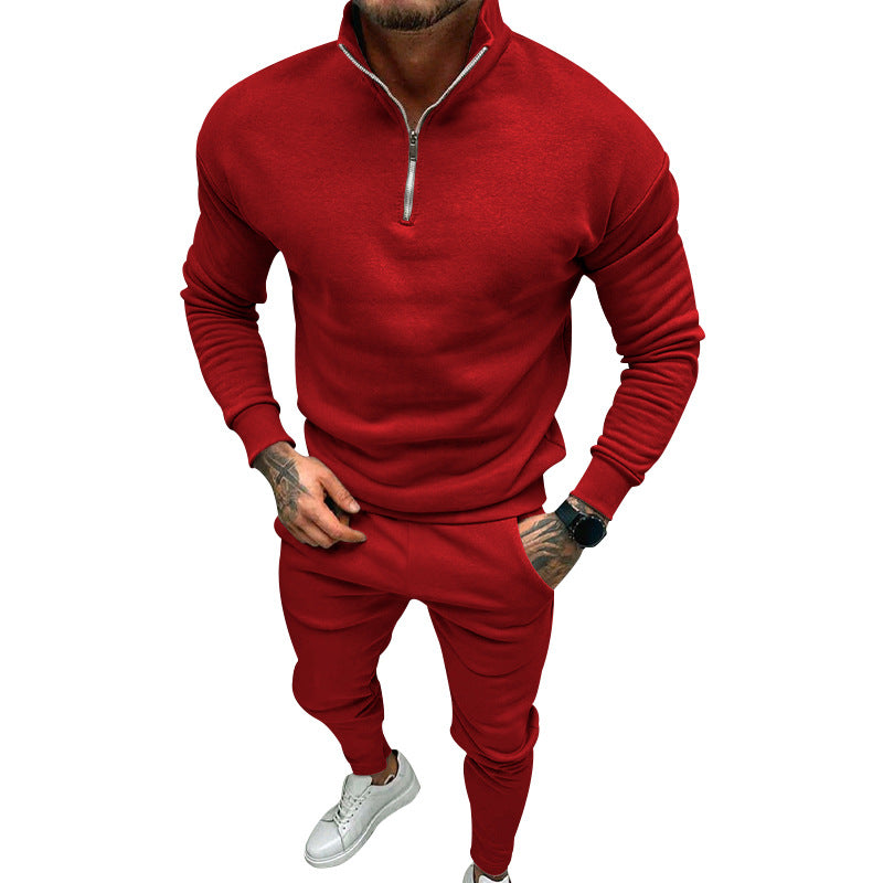 Herren sportives Sweatshirt- und Jogginghose-Set mit Reißverschluss Aliams