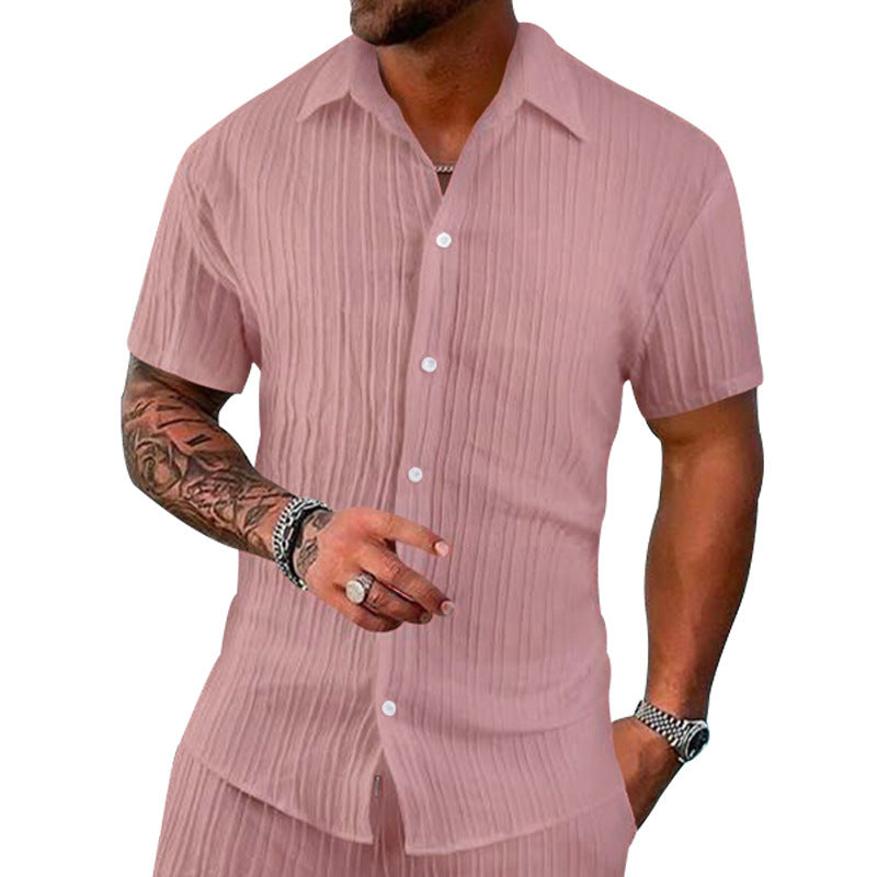 Herren Kurzarm-Shirt mit strukturiertem Design Aliams