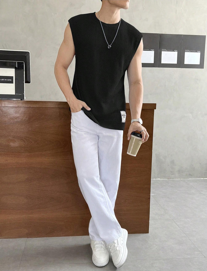 Herren ärmelloses Struktur-T-Shirt Aliams