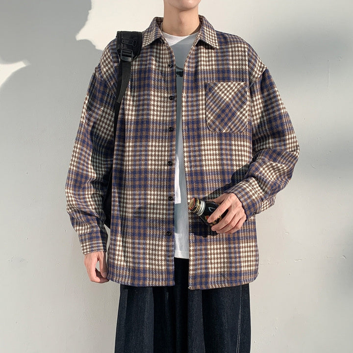 Herren Karierte Überhemd Jacke Aliams