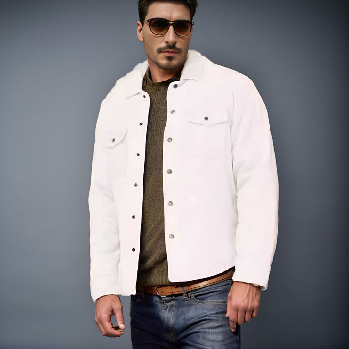 Herren Cordjacke mit hochwertigen Knopfdetails Aliams