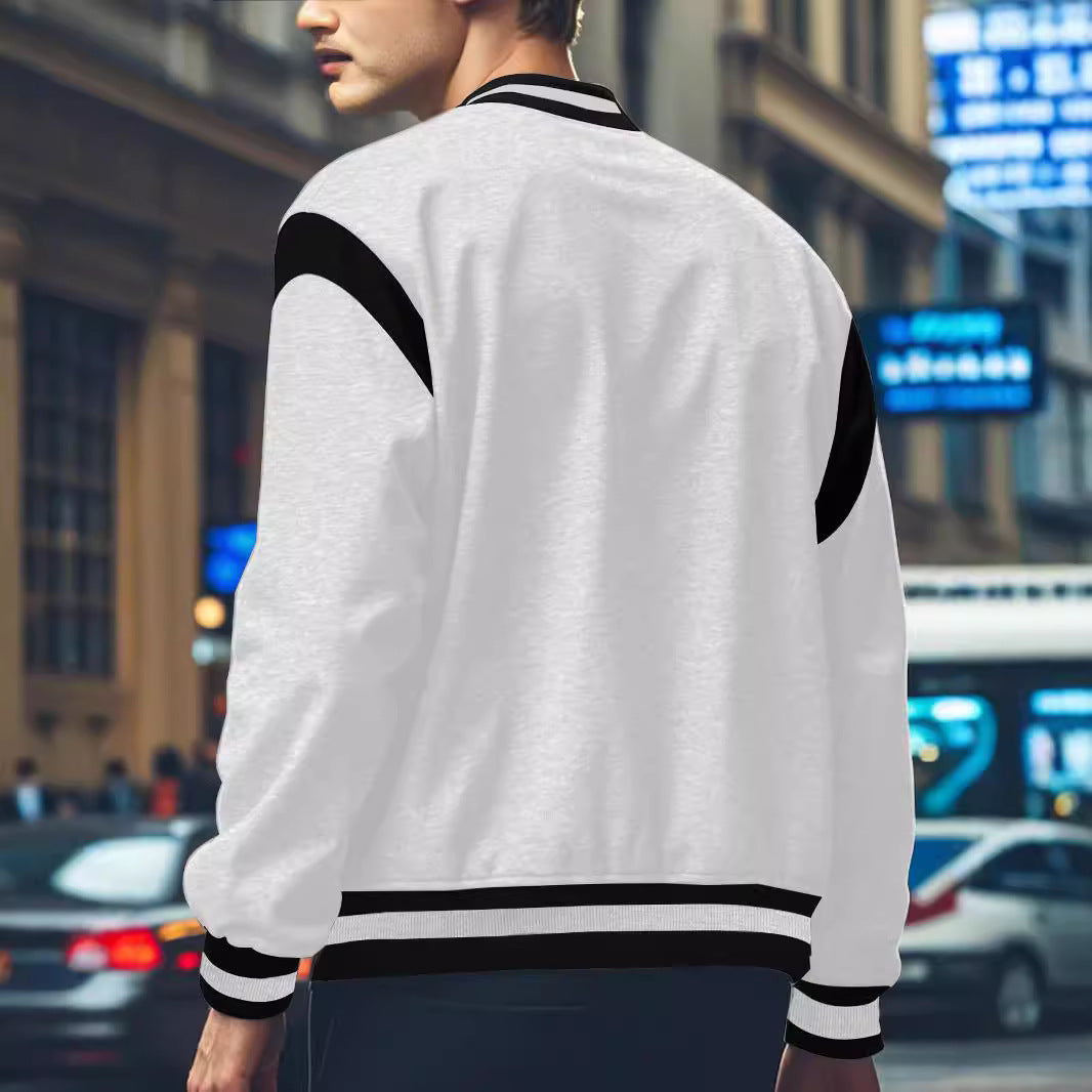 Herren stylische Bomberjacke mit Kontrastdetails Aliams