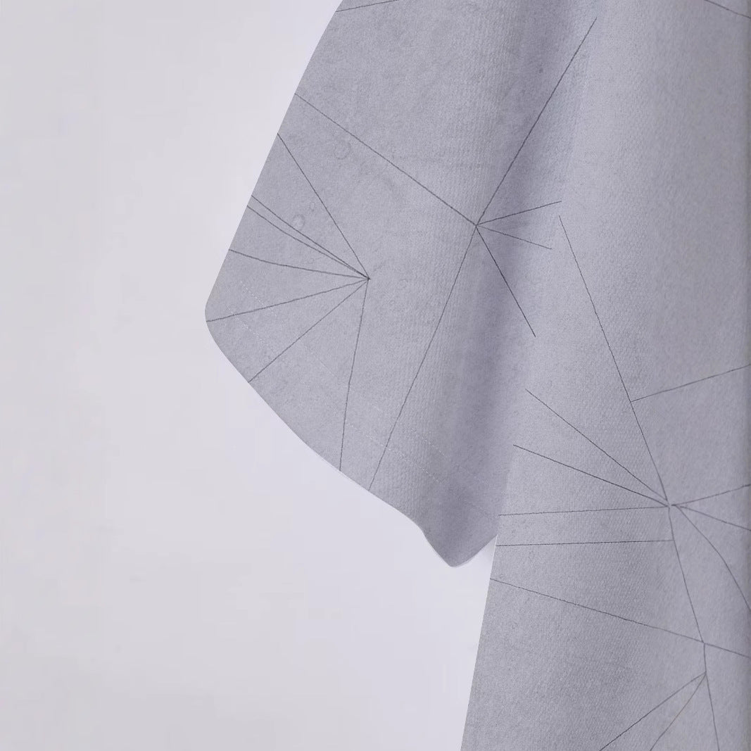 Herren Kurzarm Poloshirt mit modernem geometrischen Muster Aliams