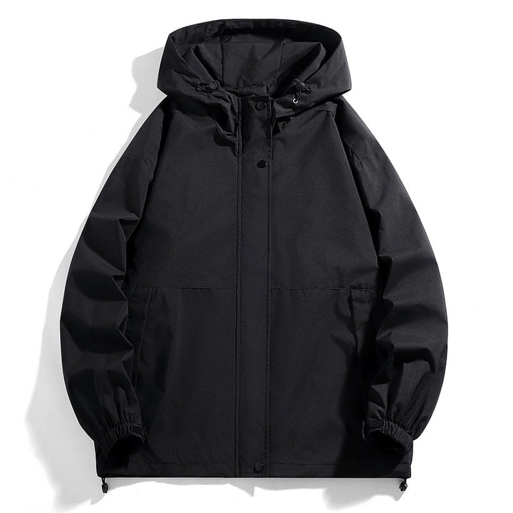Herren Wasserabweisende Übergangsjacke mit verstellbarer Kapuze und praktischen Taschen Aliams