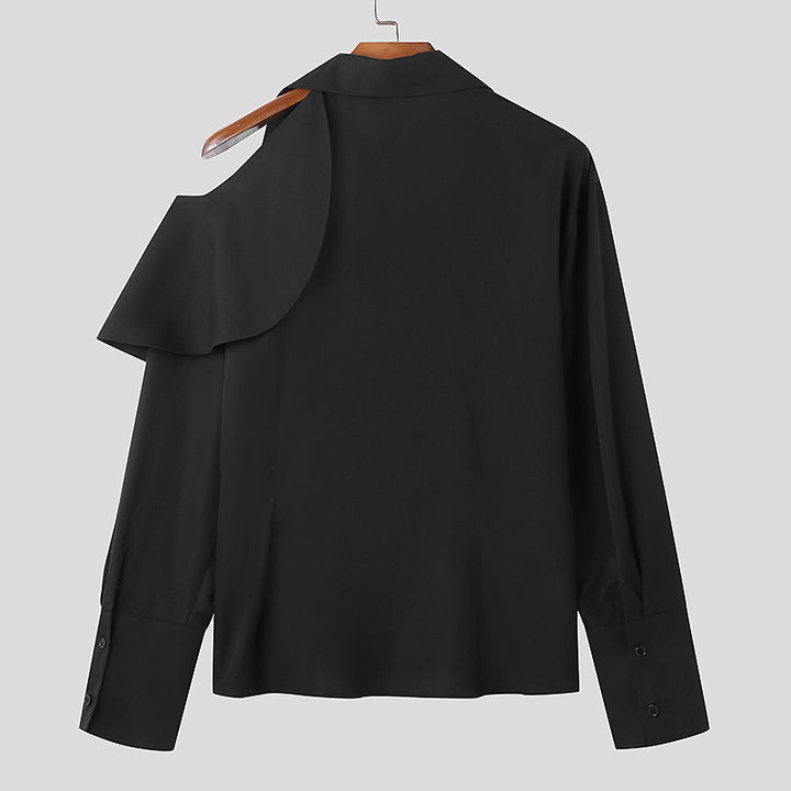 Damen Modische Bluse mit asymmetrischem Kragen und hochwertiger Verarbeitung Aliams