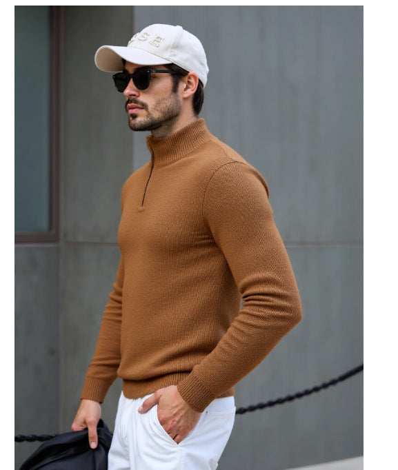 Herren Rollkragenpullover mit modernem Strukturdesign Aliams