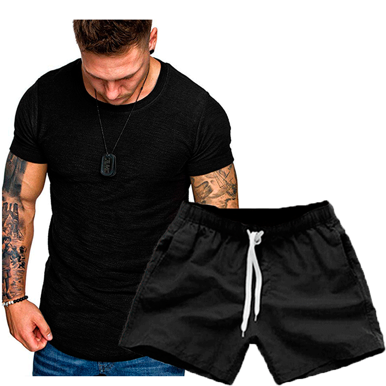 Herren Freizeit-Shirt und Shorts Set Aliams