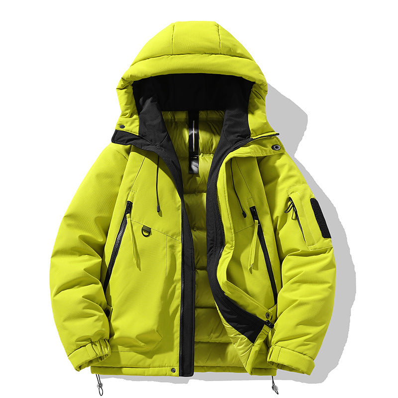 Herren Winterjacke mit multifunktionalen Taschen und verstellbarem Kapuzenkragen Aliams