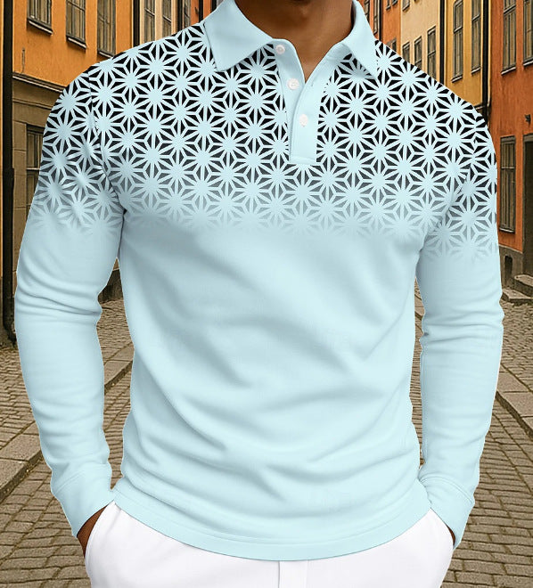 Herren Poloshirt mit trendigem, graphischen Mustermix Aliams