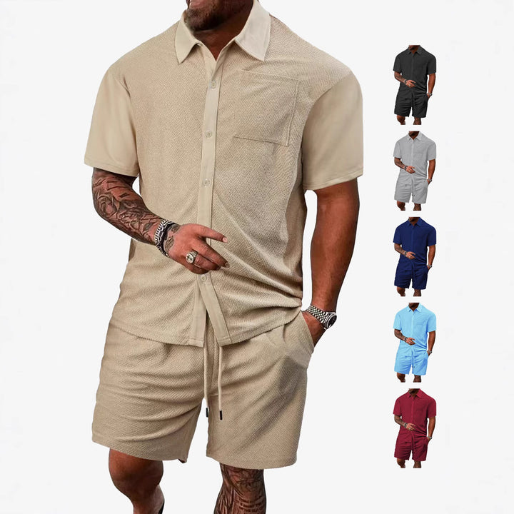 Herren Atmungsaktives Freizeitshirt und Shorts Set Aliams