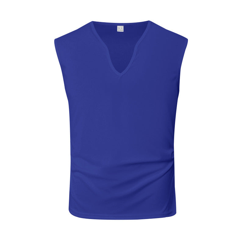 Herren ärmelloses V-Ausschnitt-Tanktop aus atmungsaktivem Stretchmaterial Aliams