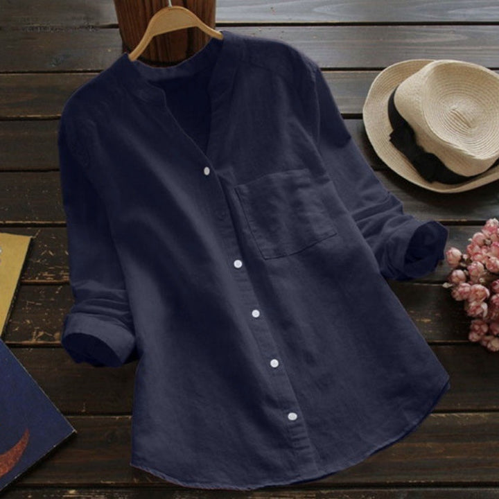 Damen Bluse mit eleganter Knopfleiste und moderner Passform Aliams