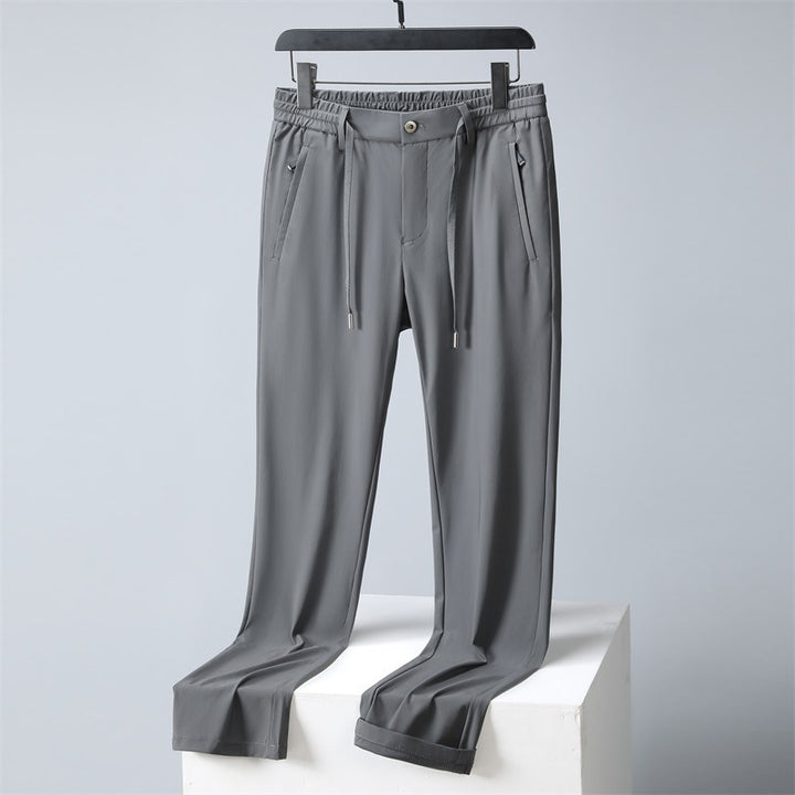 Herren bequeme Sporthose mit elastischem Bund und seitlichen Reißverschlusstaschen Aliams