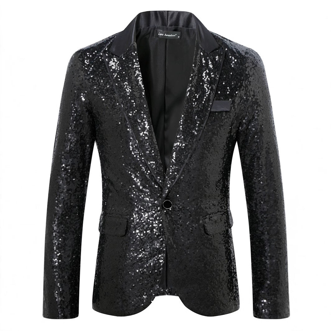 Herren Glamouröser Paillettenblazer Aliams