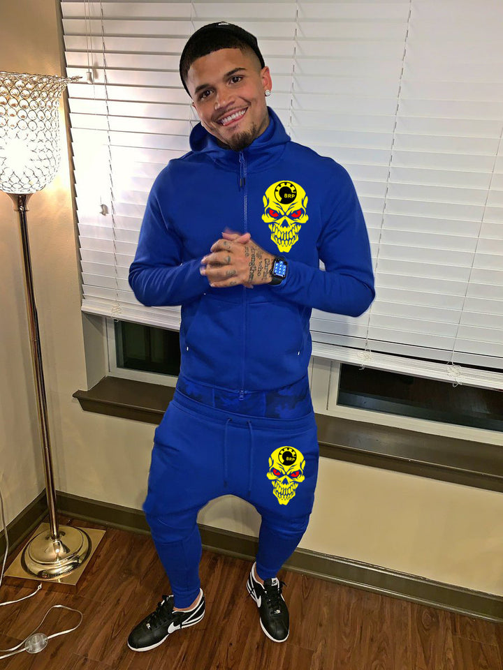 Herren Kapuzenanzug mit einzigartigem Totenkopf-Design Aliams