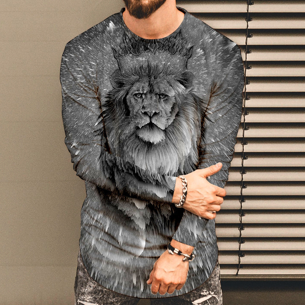 Herren Langarmshirt mit gruseligem Halloween-Motiv Aliams