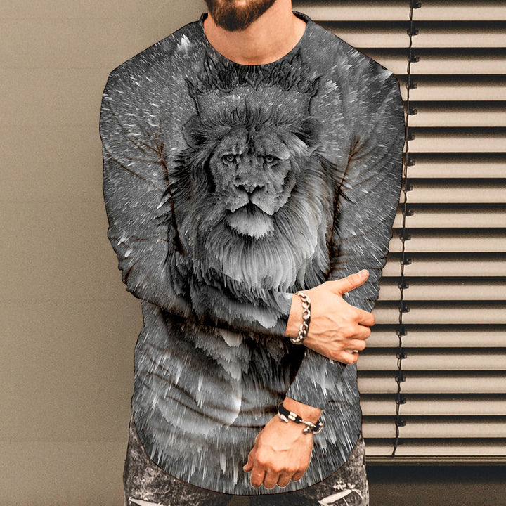 Herren Langarmshirt mit gruseligem Halloween-Motiv Aliams