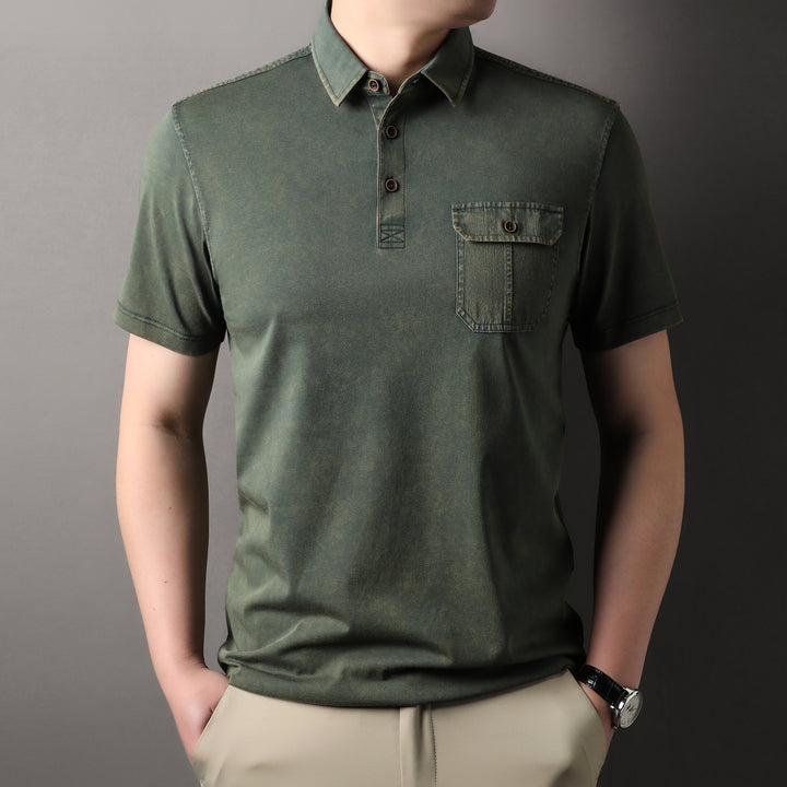 Herren Poloshirt mit praktischer Brusttasche und hochwertigem Baumwollmix Aliams