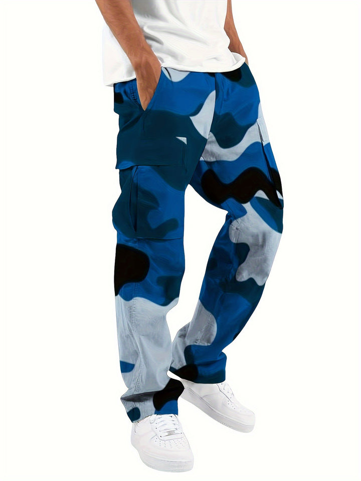 Herren Camouflage Cargo-Hose mit praktischen Seitentaschen Aliams
