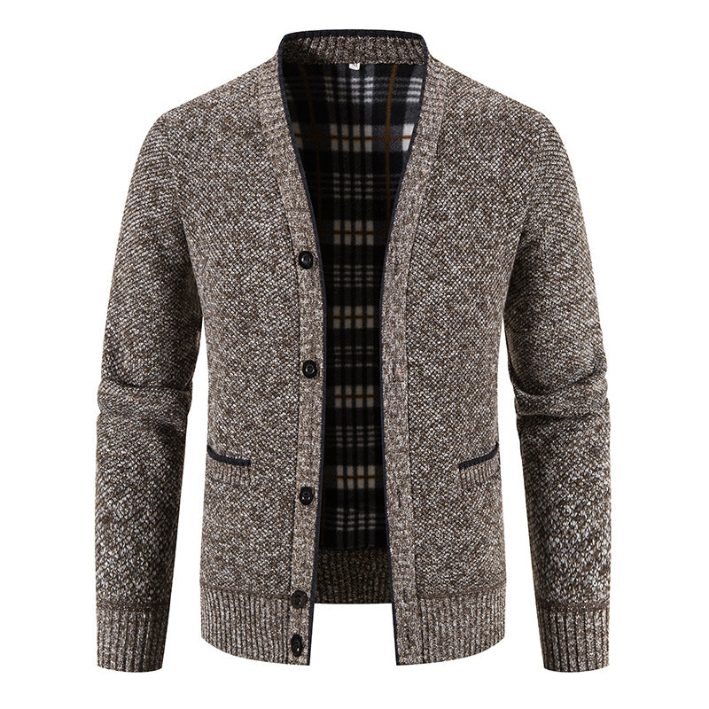 Herren feine Strickjacke mit einzigartigem Rautenmuster Aliams