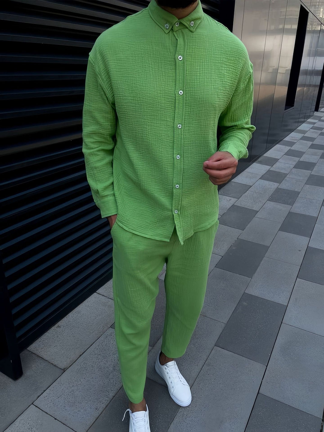 Herren Freizeitanzug mit strukturiertem Obermaterial und modischem Schnitt Aliams