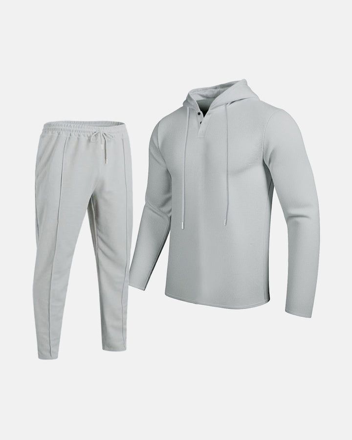 Herren sportliches Hoodie und Jogginghose Set mit atmungsaktiver Struktur Aliams
