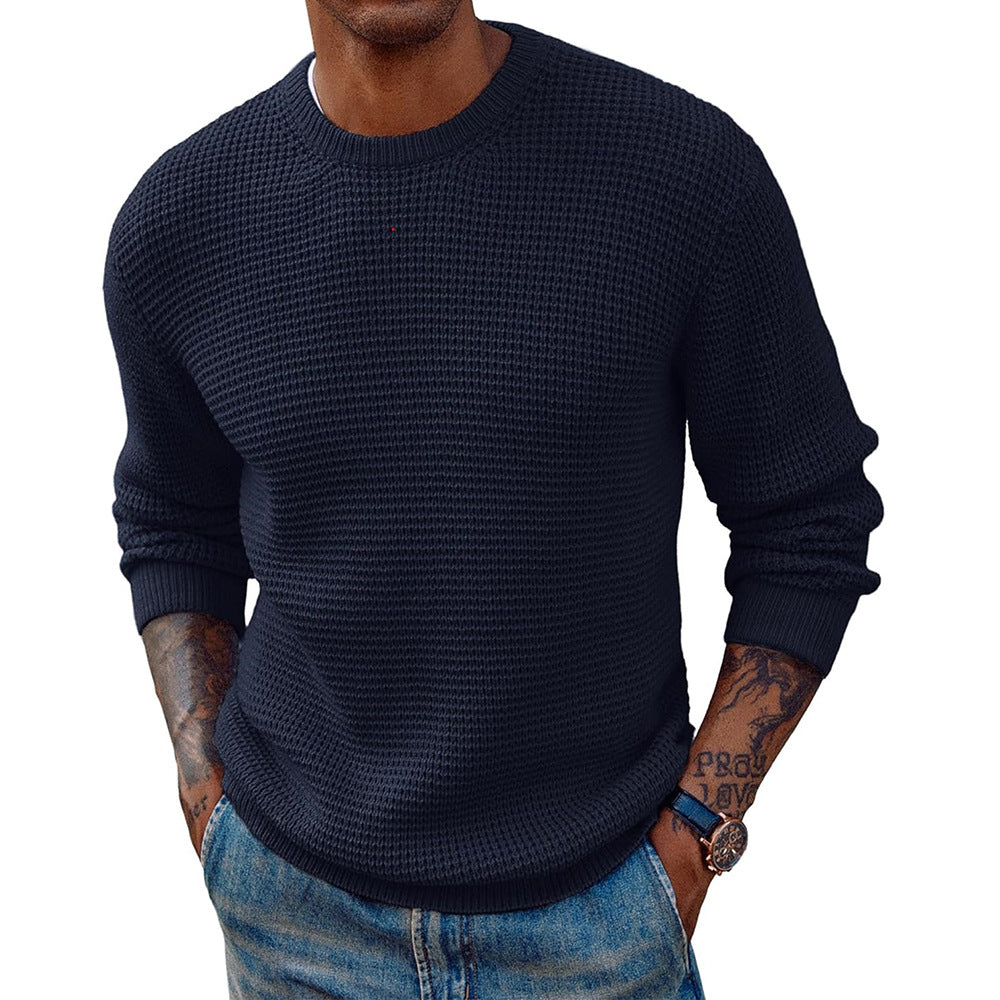 Herren Strukturierter Rundhals-Pullover Aliams