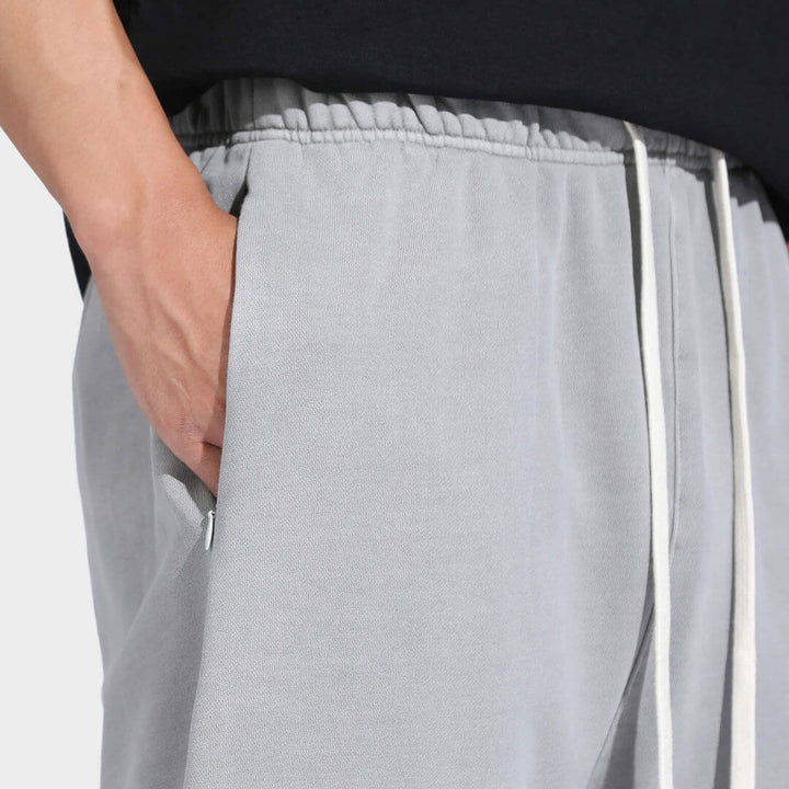 Herren Bequeme Sweatshorts mit elastischem Bund und Seitentaschen Aliams