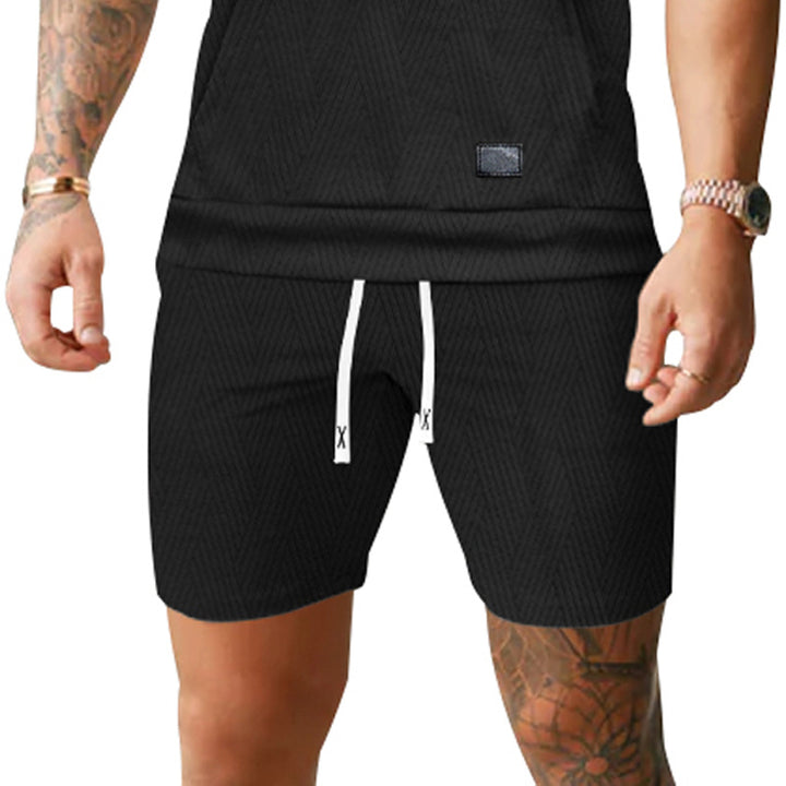 Herren bequeme Sportshorts mit elastischem Bund und seitlichen Taschen Aliams