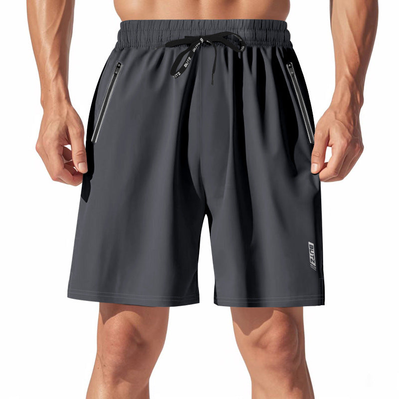 Herren Sport Shorts mit elastischem Bund und praktischen Zipper-Taschen Aliams