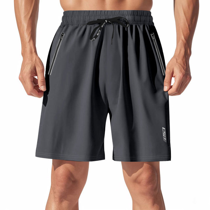 Herren Sport Shorts mit elastischem Bund und praktischen Zipper-Taschen Aliams