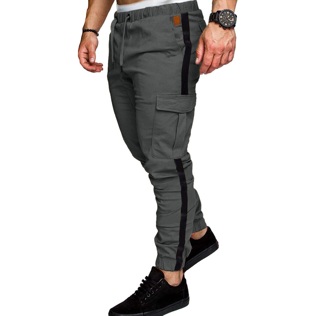 Herren Cargo-Hose mit verstellbarem Bund und funktionalen Taschen Aliams