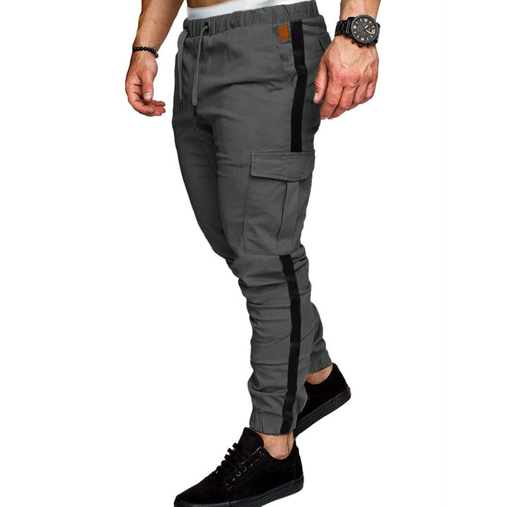 Herren Cargo-Hose mit verstellbarem Bund und funktionalen Taschen Aliams