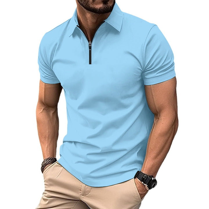 Herren Modernes Zip-Up Performance Polo-Shirt Aliams